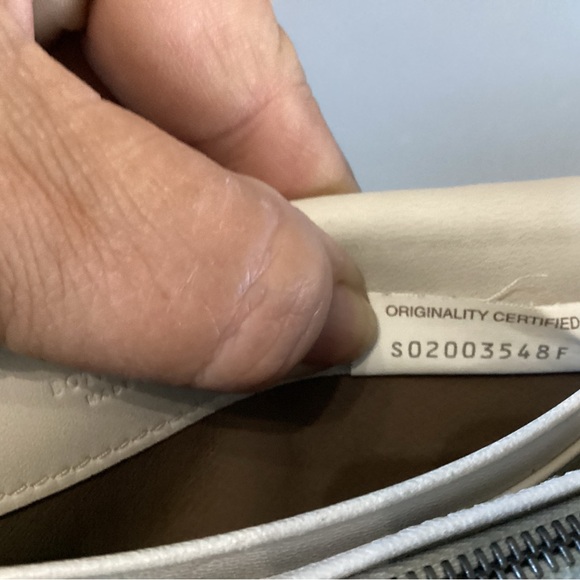 Bottega Veneta intrecciato lamb skin black and cream woven leather wallet - Picture 6 of 8